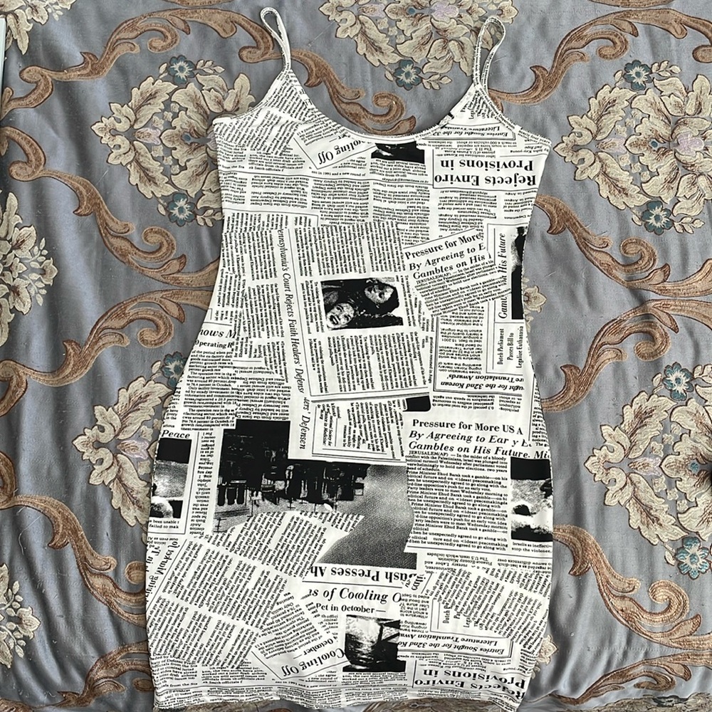 Shein Newspaper Mini Dress